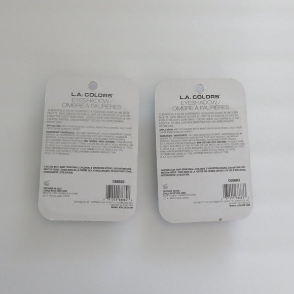 2 set 12 Eyeshadow Palette By LA Color Glamorous - Picture 3 of 3